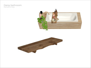 Sims 4 — [Daisy bathroom] - tub shelf by Severinka_ — Shelf for tub From the set 'Daisy bathroom' Build / Buy category: