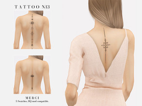 Sims 4 — Tattoo N13 by -Merci- — Tattoo is for both sexes from teen to elder. Have Fun!