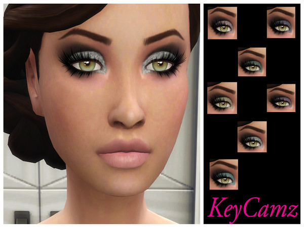 Sims 4 — KeyCamz Eye Shadow 3 by ErinAOK — Game tested eye shadow with seven swatches.