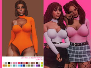 Sims 4 — [helgatisha] Just Want To Hold You Bodysuit by HelgaTisha — 32 swatches top version base game compatible new