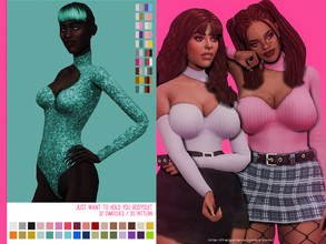 Sims 4 — [helgatisha] Just Want To Hold You Bodysuit by HelgaTisha — 32 swatches 20 pattern top version base game