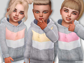 Sims 4 — Toddler Hoodie NB04 by MSQSIMS — - 3 Colors - Base Game - Toddler - Boys/Girls - Custom Thumbnail - HQ Mod
