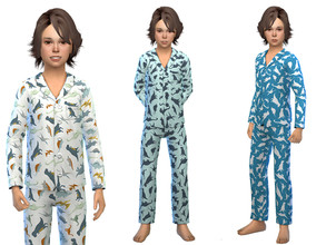 Sims 4 — Pajama for Boys 01 - Parenthood needed by Little_Things — Pajama for boys with dino print. Parenthood needed.