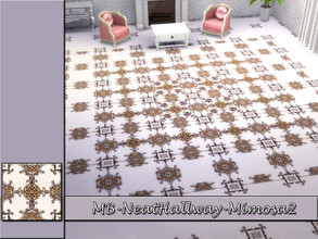 Sims 4 — MB-NeatHallway-Mimosa2 by matomibotaki — MB-NeatHallway-Mimosa2, nostalgic mosaic stone floor , part of the set