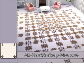 Sims 4 — MB-NeatHallway-Mimosa4 by matomibotaki — MB-NeatHallway-Mimosa4, nostalgic mosaic stone floor , part of the set
