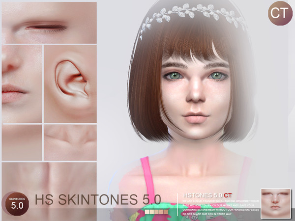 Sims 4 — S-Club WMLL ts4 HS5.0 skintones CT by S-Club — Skintones, 5 swatches, for children and toddler, hope you like,