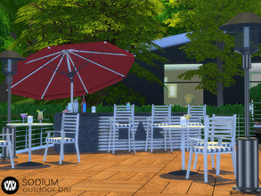 Sims 4 — Sodium Outdoor Bar by wondymoon — Sodium Modern Outdoor Bar part of big outdoor project; Living, Dining, Bar,