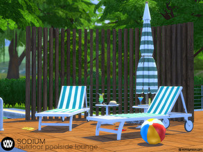 Sims 4 — Sodium Outdoor Poolside Lounge by wondymoon — Sodium Modern Outdoor Poolside Lounge part of big outdoor project;
