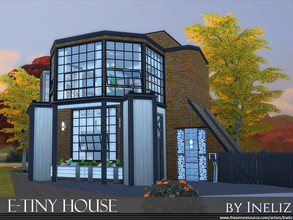 Sims 4 — E-Tiny House by Ineliz — This tiny home is perfect for a single sim household, who thrives to be an artist and