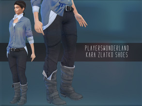 Sims 4 — Detroit: Become Human - Kara Zlatko Outfit SHOES by PlayersWonderland — _HQ _Custom thumbnail _All LOD's