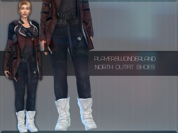 Sims 4 — Detroit: Become Human - North Outfit Final SHOES by PlayersWonderland — _HQ _Custom thumbnail _All LOD's