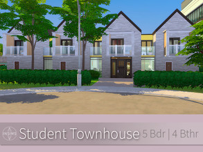 Sims 4 — Student Townhouse by In_Sims — The townhouse for students consists of three sections, each of which includes a