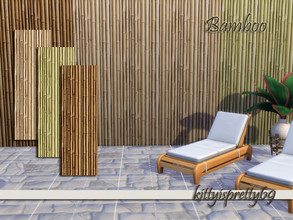 Sims 4 — Bamboo01 by kittyispretty69 — Bamboo to use as wallpaper or siding in 3 colors.