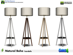 Sims 4 — kardofe_Natural Boho Room_FloorLamp by kardofe — Floor lamp, made of wood with a small tray to put a decoration,