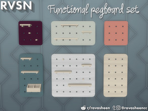 Sims 4 — Peg To Differ Pegboard Series - Base by RAVASHEEN — The best wall organizer might be the one you design