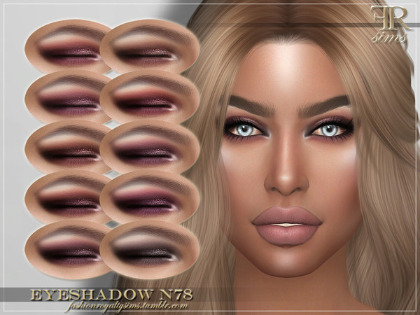 Sims 4 — Eyeshadow N78 by FashionRoyaltySims — Standalone Custom thumbnail 10 color options HQ texture Compatible with HQ