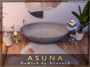 Sims 4 — Asuna Bathtub by Winner9 — Bathtub from my bathroom set Asuna, you can find it easy in your game by typing
