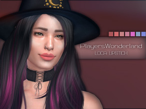 Sims 4 — Loca Lipstick by PlayersWonderland — _HQ _Custom thumbnail _7 Swatches 