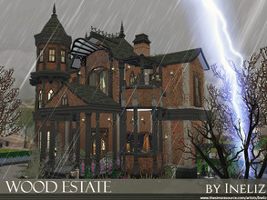 Sims 4 — Wood Estate by Ineliz — The Wood Estate has traits of Haunted, Vampire Nexus and Peace and Quiet. This residence