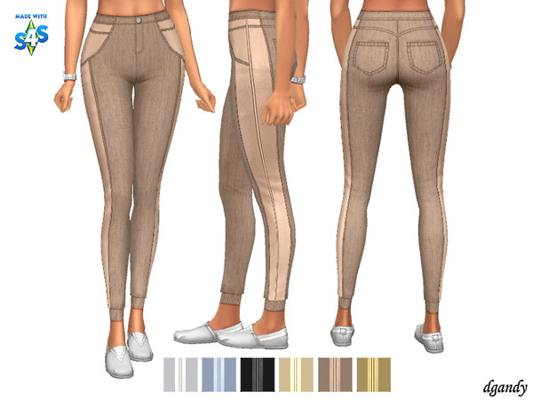 Sims 4 — Jeggings 20200210 by Dgandy — Base game item Bottoms: Everyday Athletic Party 6 colors