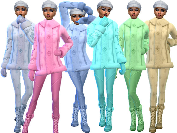 Sims 4 — Female winter set with shoes (seasons) by TrudieOpp — Female winter set with shoes in 6 colors Need Seasons to