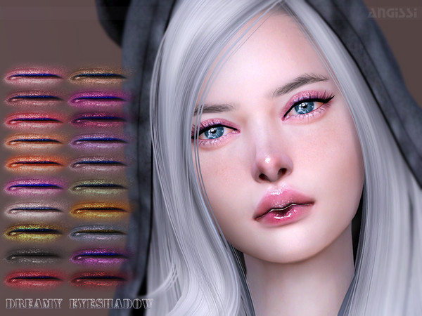 Sims 4 — Dreamy Eyeshadow by ANGISSI — *20 colors *HQ compatible *Female *Works with all skins *Custom thumbnail