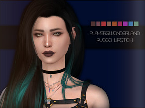 Sims 4 — Russo Lipstick by PlayersWonderland — _HQ _Custom thumbnail _7 Swatches 