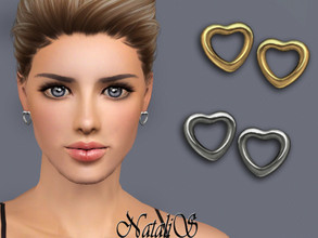 Sims 3 — NataliS TS3 Open heart stud earrings by Natalis — Open heart stud earrings. FT-FA-FE
