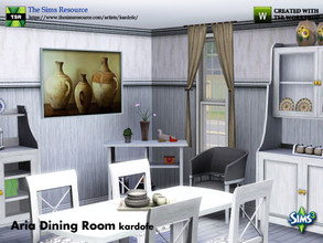 Sims 3 — kardofe_Aria Dining Room by kardofe — Ten new meshes to recreate a classic rustic style dining room 