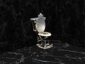 Sims 4 — Swan Toilet in Black and Silver by BlackCat27 — Swan Toilet recoloured in elegant black and silver marble.