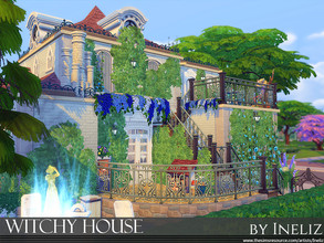 Sims 4 — Witchy House by Ineliz — This lot is designed for a witch or a warlock, who wants to discover mysteries,