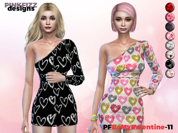 Sims 4 — Be My Valentine - PF11 - Mesh Needed by Pinkfizzzzz — Beautiful dress for your sims. Will they find their