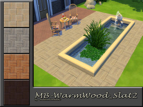 Sims 4 — MB-WarmWood_Slat2 by matomibotaki — MB-WarmWood_Slat2, wooden slat floor just a good choise to use for terraces,