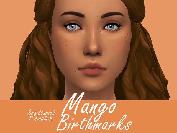 Sims 4 — Mango Birthmarks by Sagittariah — base game compatible 1 swatch properly tagged enabled for all occults disabled