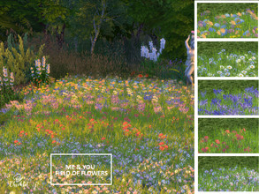Sims 4 — Me and  You Flower Field by Chicklet — Friends are Flowers in the Garden of Life. The Me and You Garden Set is