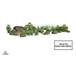 Sims 4 — Me and You Rocks and Weeds by Chicklet — Friends are Flowers in the Garden of Life. The Me and You Garden Set is
