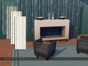 Sims 4 — Tifton Wall01 by kittyispretty69 — Tifton Wall01- Branch wallpaper in 4 color options, each color with and