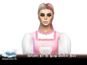 Sims 4 — Shimydim K12 Without Bangs TwoTone Hair by Shimydimsims — A new hair inspired by Melanie Martinez in her movie