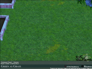 Sims 4 — Green as Grass by Silerna — Green as grass is the greenest grass you can find! You can find the paint in Grass