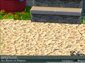 Sims 4 — All kinds of Pebbles by Silerna — Pebbled terrian paint to create pathes or patio-like area's.