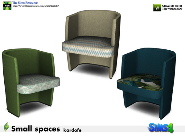 Sims 4 — kardofe_Small spaces_LivingChair by kardofe — Small but comfortable chair, in three different options