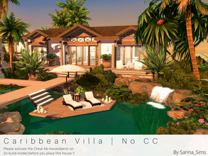 Sims 4 — Caribbean Villa - No CC by Sarina_Sims — A medium-sized Caribbean villa for Sulani for 1-4 Sims with many