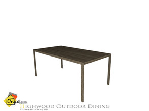 Sims 4 — Highwood Dining Table by Onyxium — Onyxium@TSR Design Workshop Outdoor And Garden Collection | Belong To The