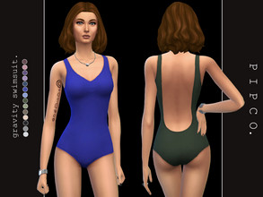 Sims 4 — Gravity Swimsuit. by Pipco — A simple, stylish swimsuit. 14 swatches base game compatible ea texture edit custom
