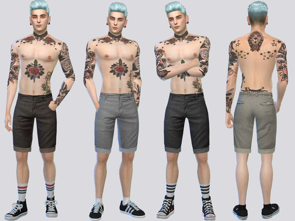 Sims 4 — Fine Bermuda Shorts by McLayneSims — Standalone item 6 Swatches MESH by Me No recoloring Please don't upload my