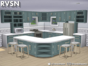 Sims 4 — Simmer Down Kitchen Counter Set by RAVASHEEN — If you're tired of cluttered, unorganized and hard to access