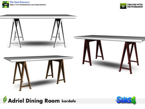 Sims 4 — kardofe_Adriel Dining Room_DiningTable by kardofe — Original dining table consisting of a tabletop and two