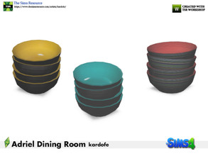 Sims 4 — kardofe_Adriel Dining Room_Dishes3 by kardofe — Stacked bowl group, stackable with each other, in three
