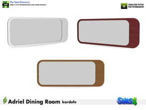 Sims 4 — kardofe_Adriel Dining Room_Mirror by kardofe — Wall mirror with wooden frame, in three different options 