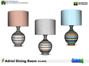 Sims 4 — kardofe_Adriel Dining Room_TableLamp by kardofe — Table lamp with very colorful decoration, in three different